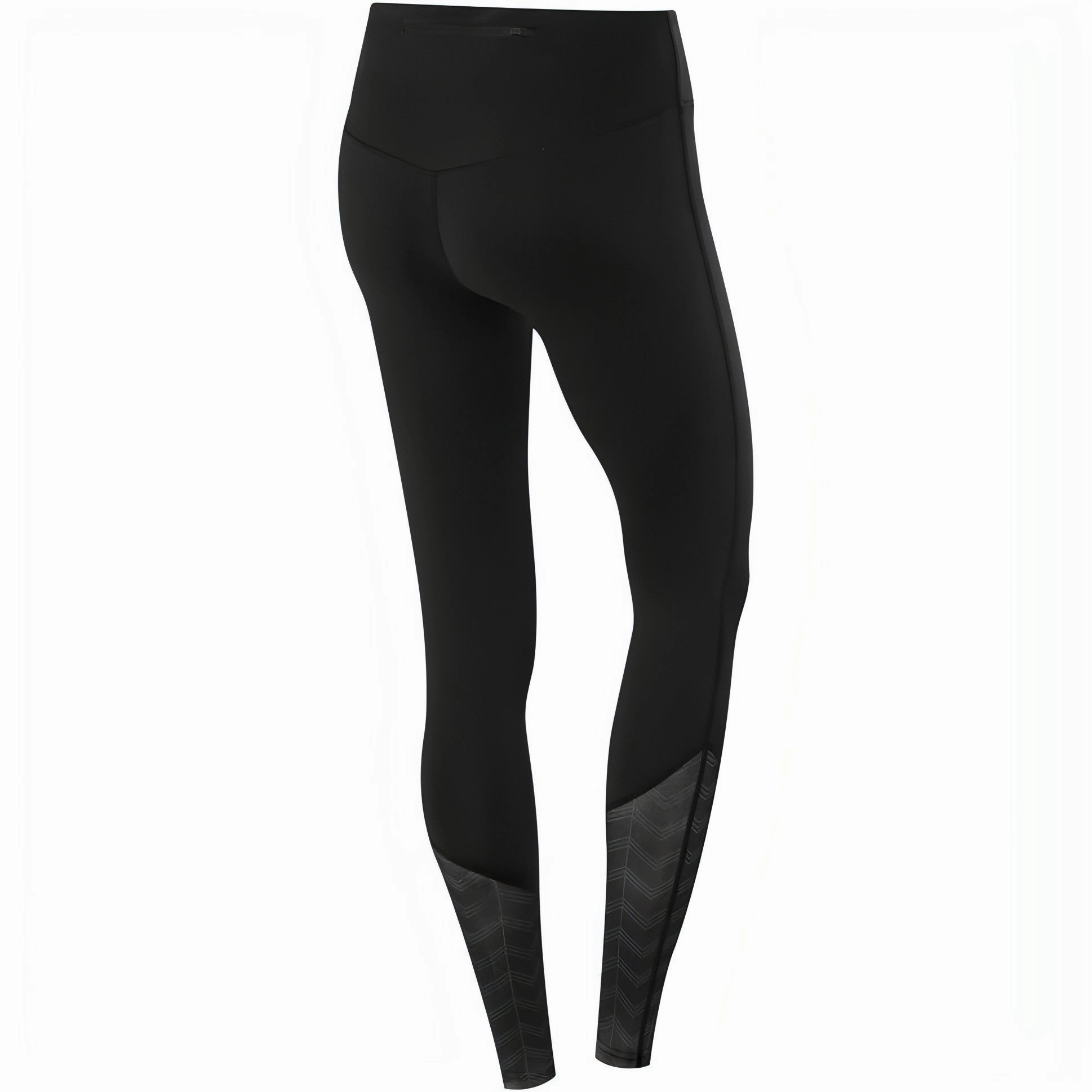 Morning Jog Pro Athlete Soft and Flexible TCA Impulse Printed Womens Long Running Tights - Black