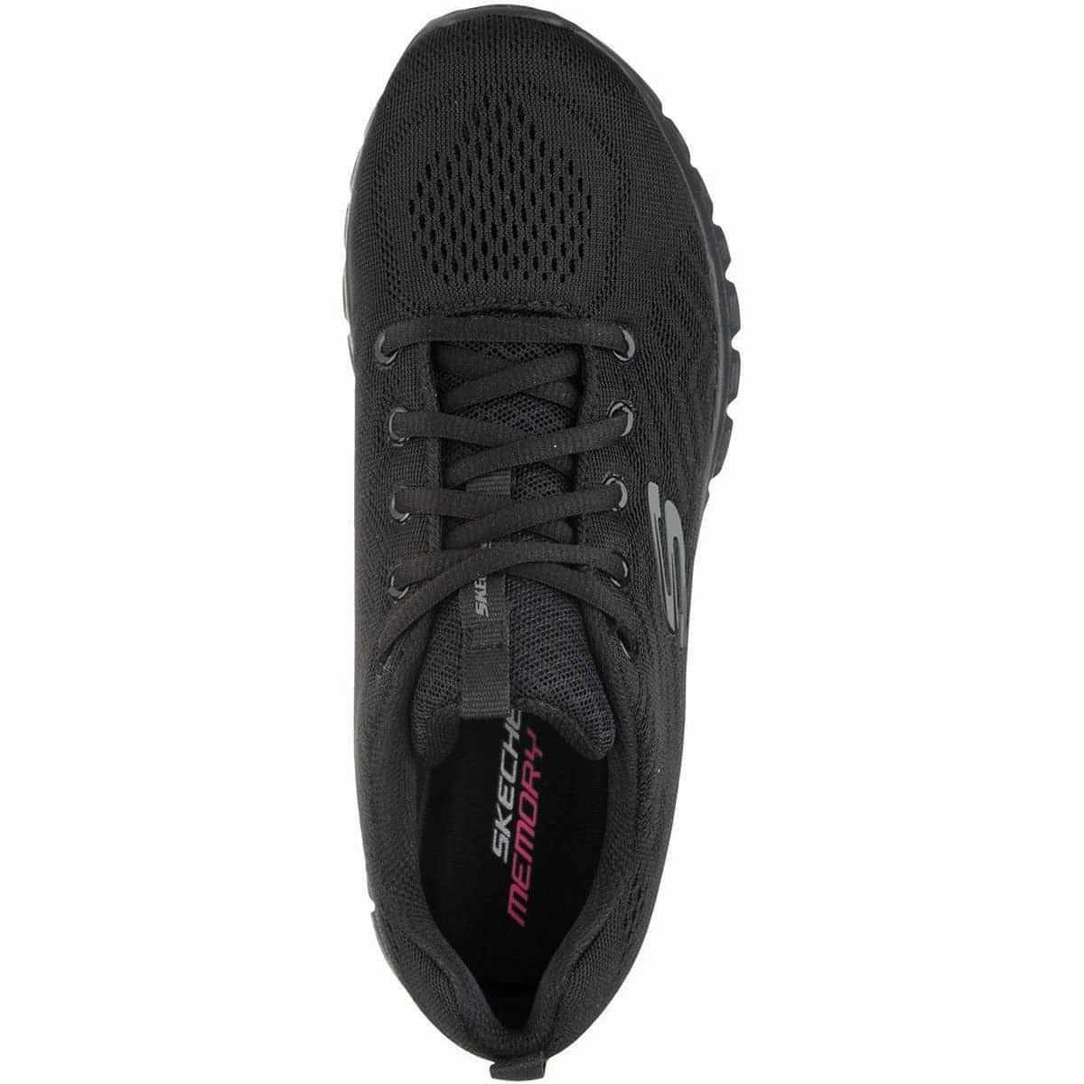 All Day Comfort Engineering Skechers Graceful WIDE FIT Womens Training Shoes - Black