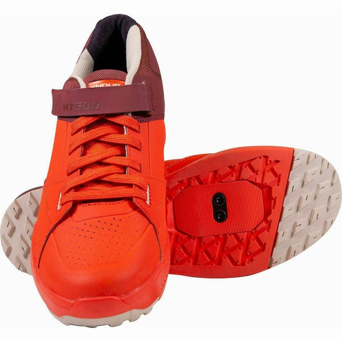 Stable Run Lateral Stabilizer Endura MT500 Burner Clipless Mens MTB Cycling Shoes - Red