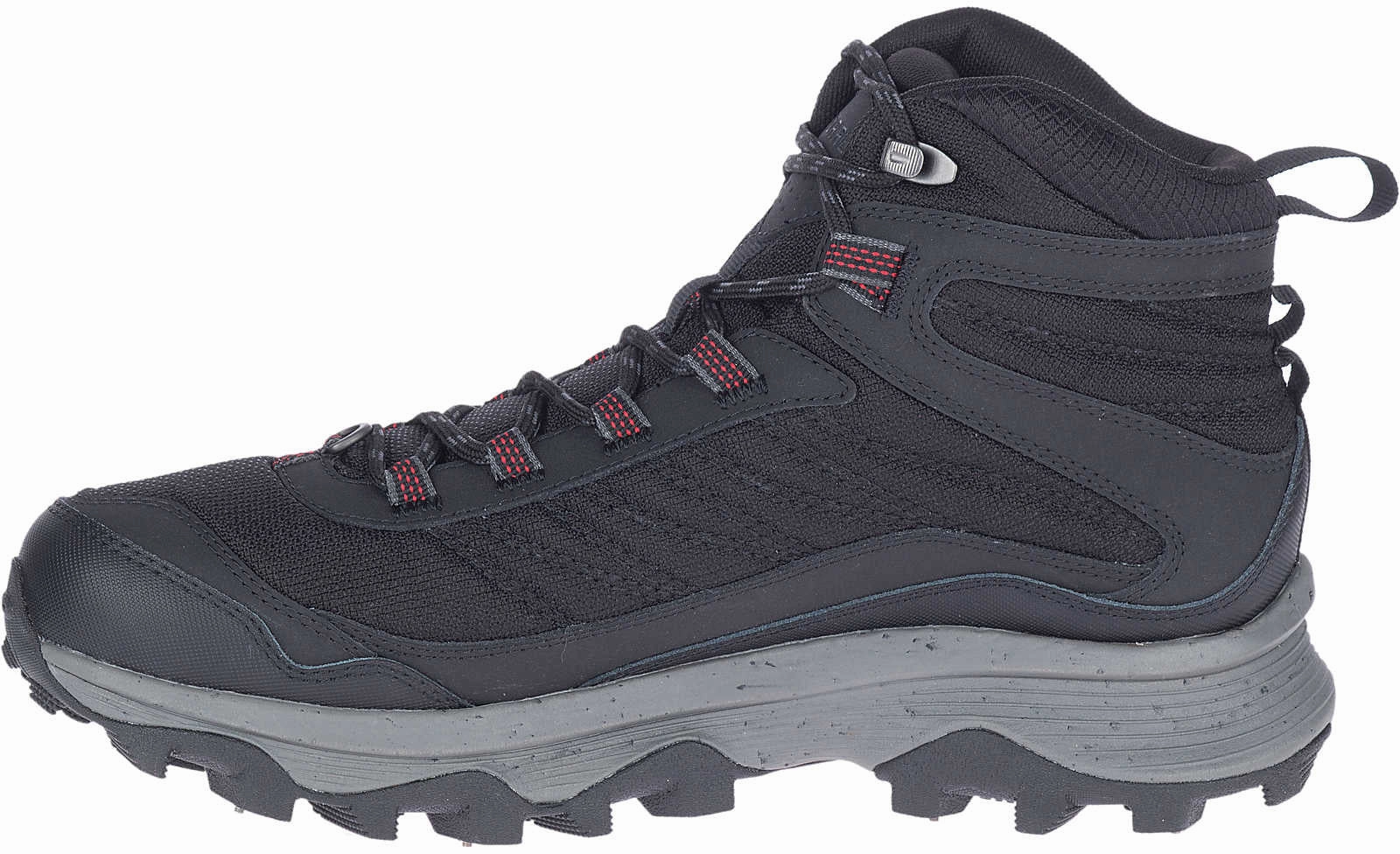 Light Hiking Merrell Moab Speed Thermo Spike Mid Waterproof Mens Walking Boots - Black