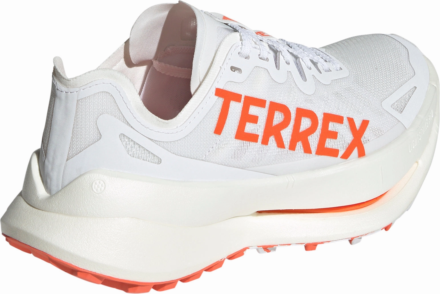 ReflectiveDetails Bright adidas Terrex Agravic Speed Ultra Womens Trail Running Shoes - White