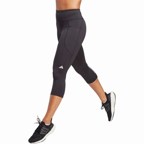adidas DailyRun Womens 3/4 Capri Running Tights - Black Mountain Hike Trend Seeker Maternity Wear Stretch Fit