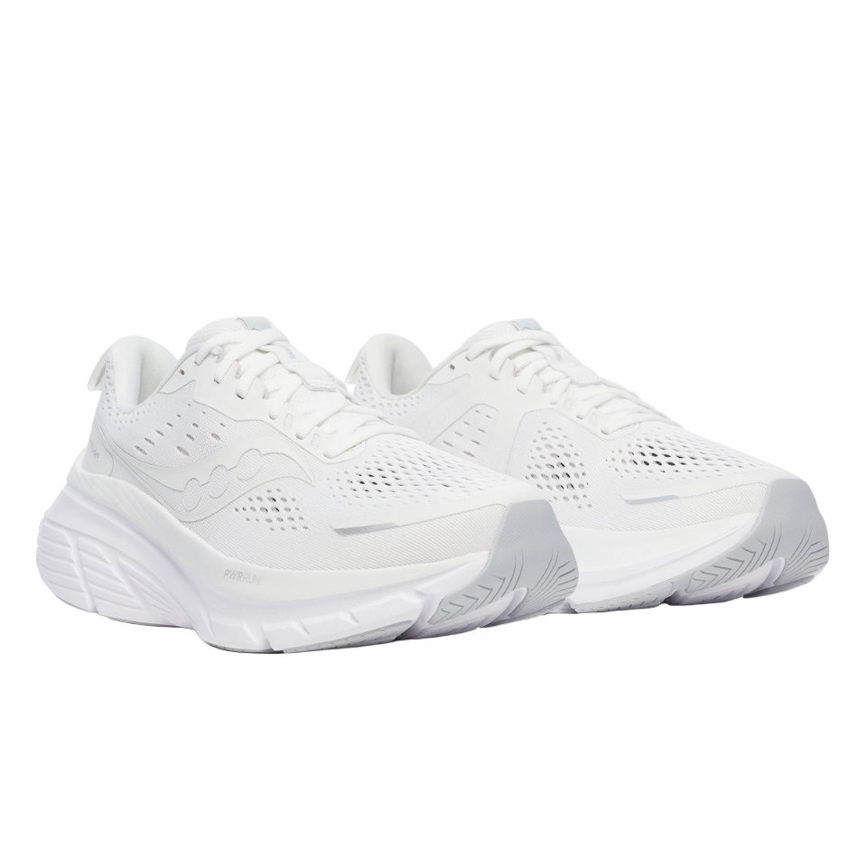 Saucony Men's Guide 18 Running Shoes in Ivory - Online Exclusive odor - control - technology - shoes Hydrolock Water Resistance