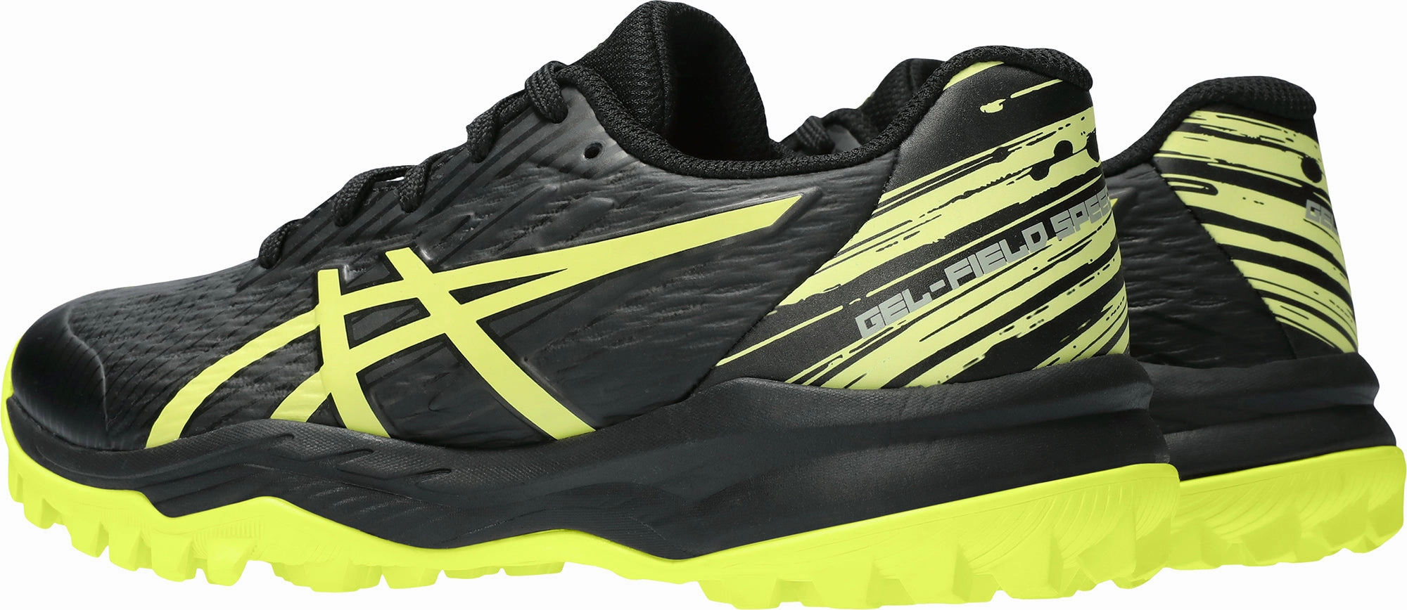 Balanced Base Asics Gel Field Speed GS Junior Hockey Shoes - Black