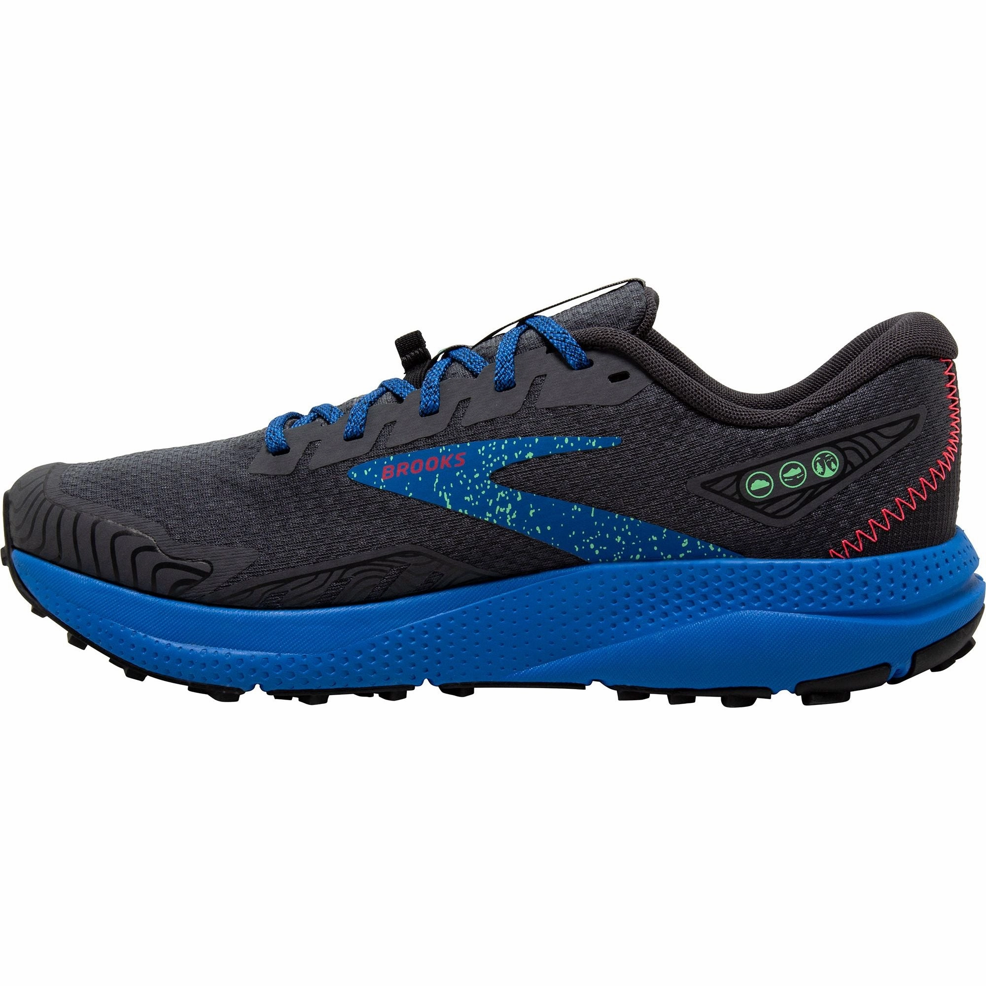 Brooks Divide 4 Mens Trail Running Shoes - Black mesh - lining shoes