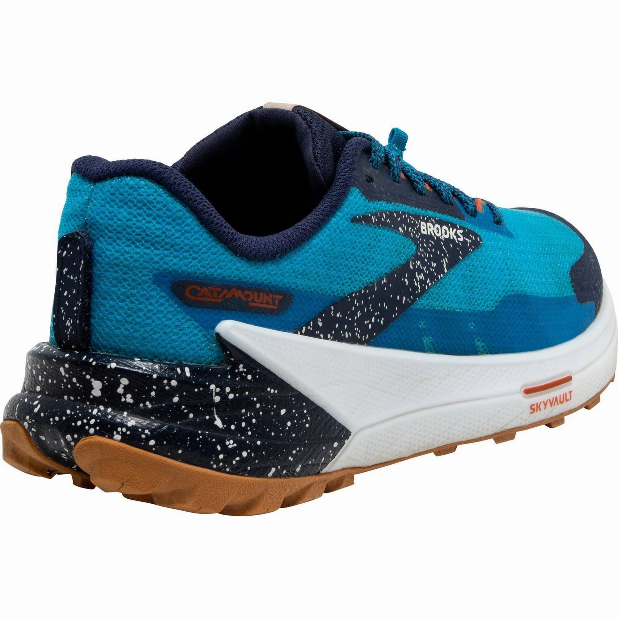 Brooks Catamount 2 Mens Trail Running Shoes - Blue Non Restrictive Toe Box Shock Dispersion Layer