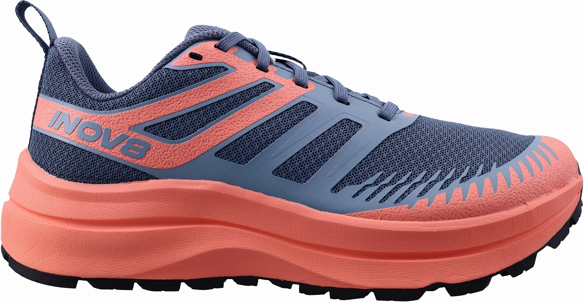 PU material Inov8 TrailFly Max WIDE FIT Womens Trail Running Shoes - Blue