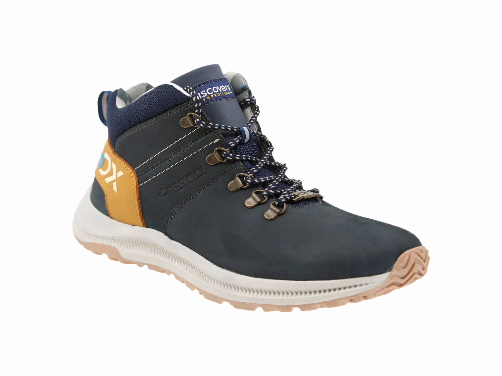 Discovery Expedition Men's Outdoor Boot Montsant Navy Durable Sole Wide Sole