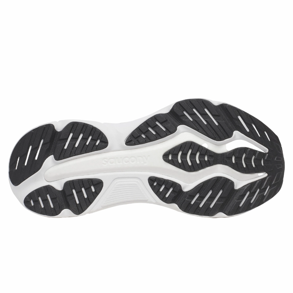 Saucony Men's Hurricane 25 Running Shoes in Black/White - Online Exclusive Moisture Wicking Inner Liner hill - running shoes