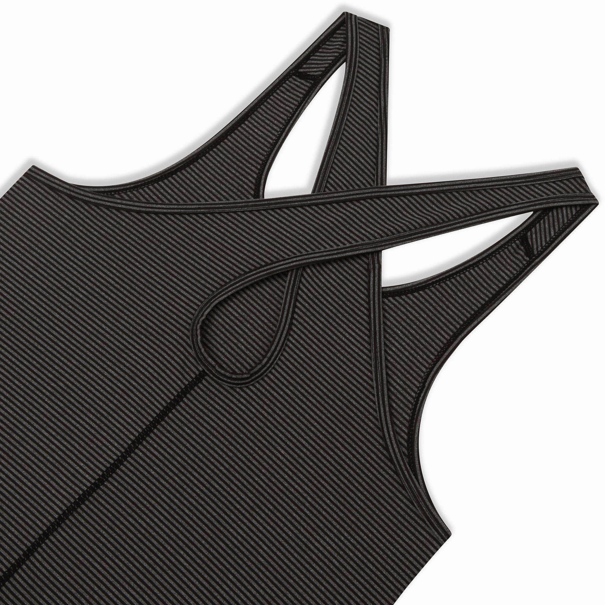 cute look cloudy TCA Vista Cross Back Womens Running Vest Tank Top - Black