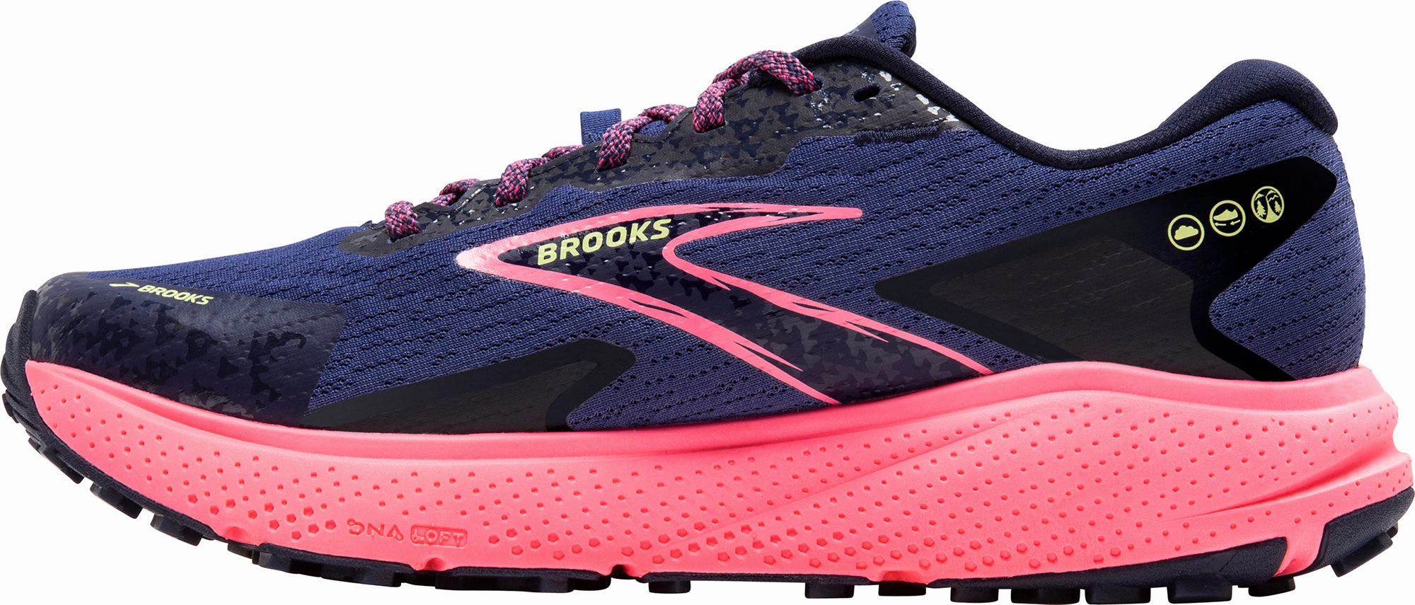 Microfiber Lining shock - dispersing Brooks Divide 5 GORE-TEX Womens Trail Running Shoes - Blue