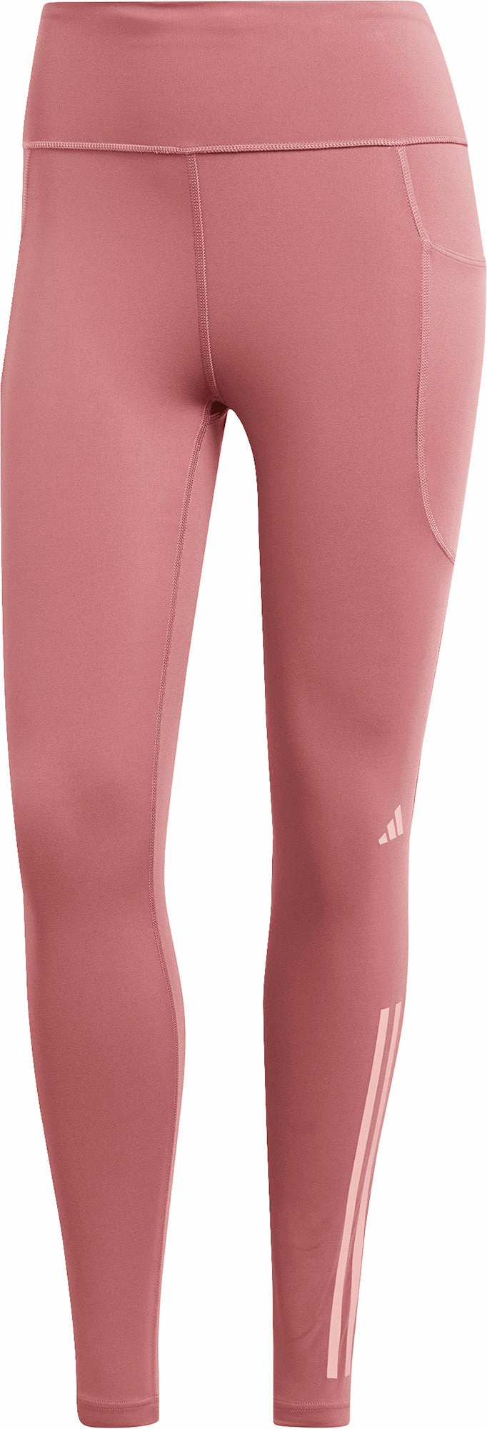adidas DailyRun 3 Stripes Womens 7/8 Running Tights - Pink For Men Seamless Design