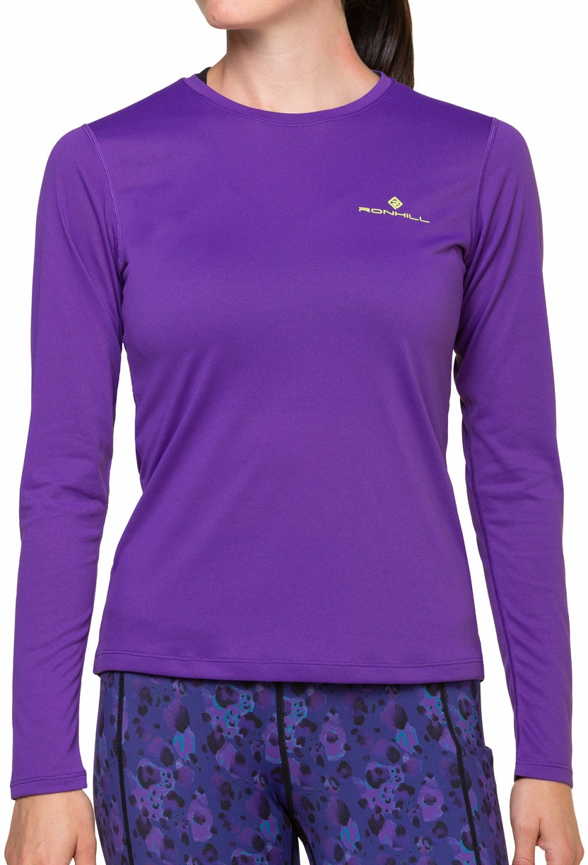 Ronhill Core Long Sleeve Womens Running Top - Purple Casual Elegance High End