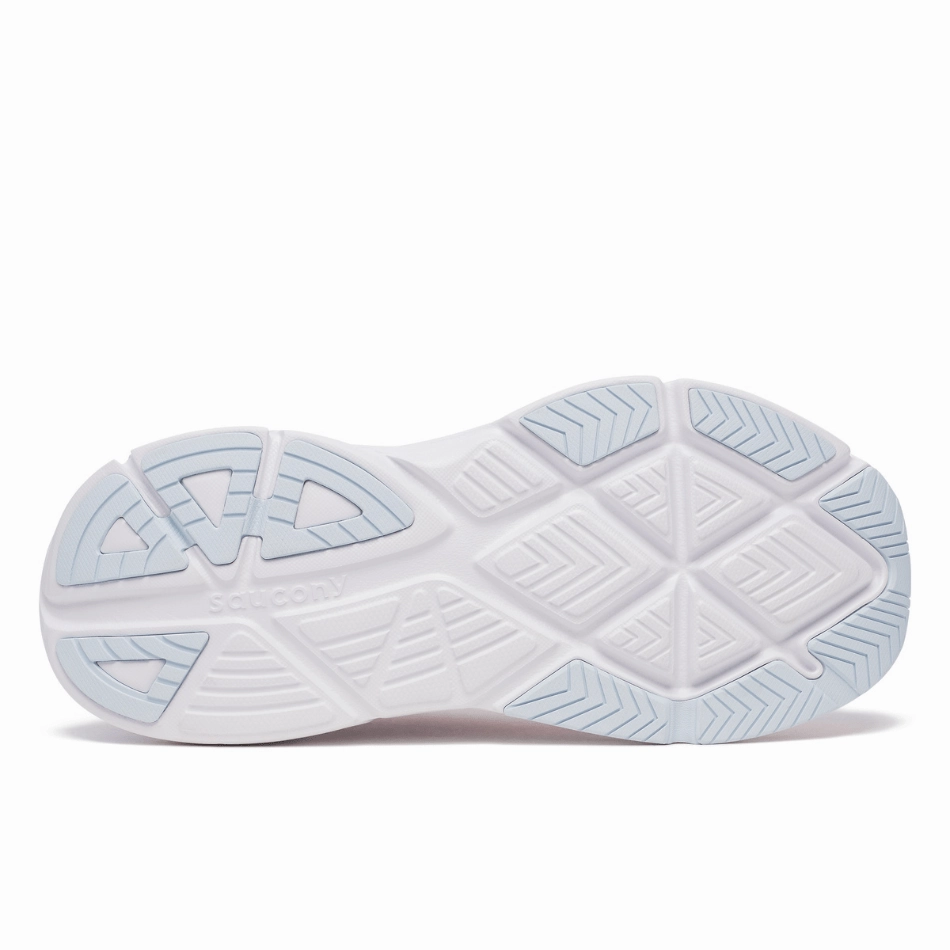 Saucony Women's Guide 18 Running Shoes in Fuchsia/Navy SS25 padded - collar - comfortableness shoes Moisture   Wicking Fabric