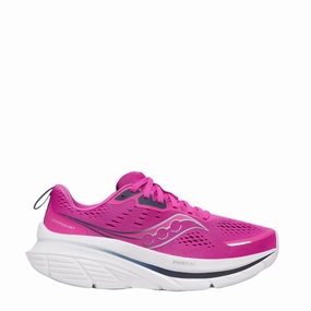 Saucony Women's Guide 18 Running Shoes in Fuchsia/Navy SS25 Ultra grip indoor - court running shoes