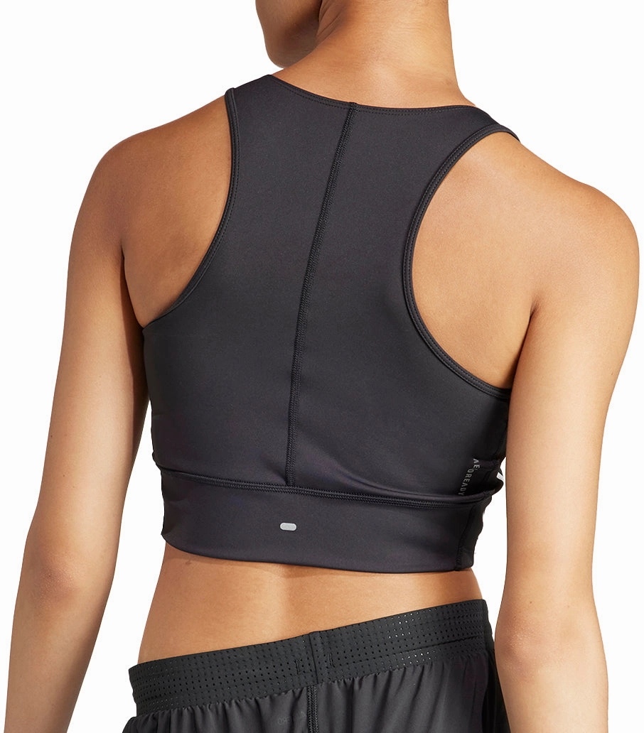 adidas Own The Run 3 Stripes Womens Running Vest Tank Top - Black Transparency breathable in humidity