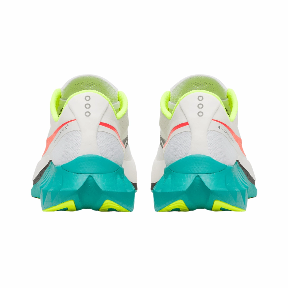 Anti Fatigue Technology Saucony Men's Endorphin Pro 4 Running Shoes in White/Mutant AW25