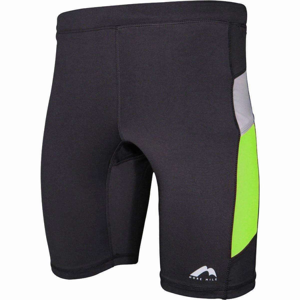 athletic style More Mile More-Tech Mens Short Running Tights - Black
