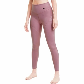 Puma Studio Porcelain Womens Long Running Tights - Pink Stylish Basic Flatlock Stitching Technique