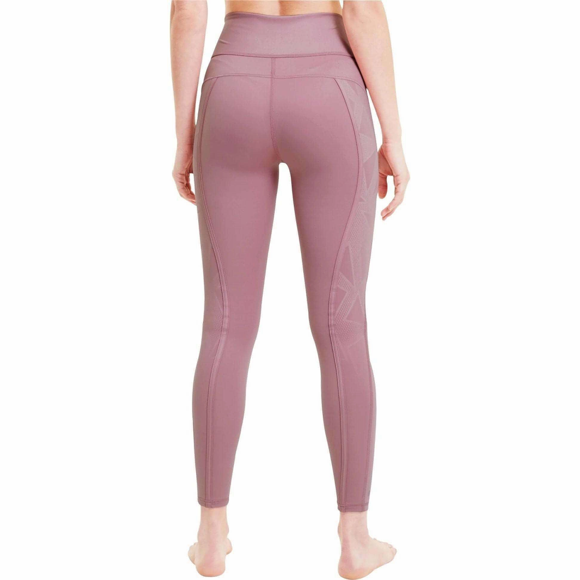 Seamless Design Minimalist Style Training Look Puma Studio Porcelain Womens Long Running Tights - Pink