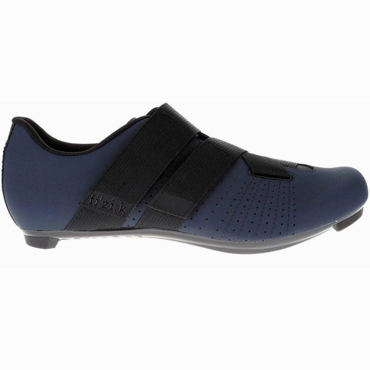 Customizable Fit Mechanism Gym-Friendly Fizik R5 Tempo PowerStrap Mens Road Cycling Shoes - Navy