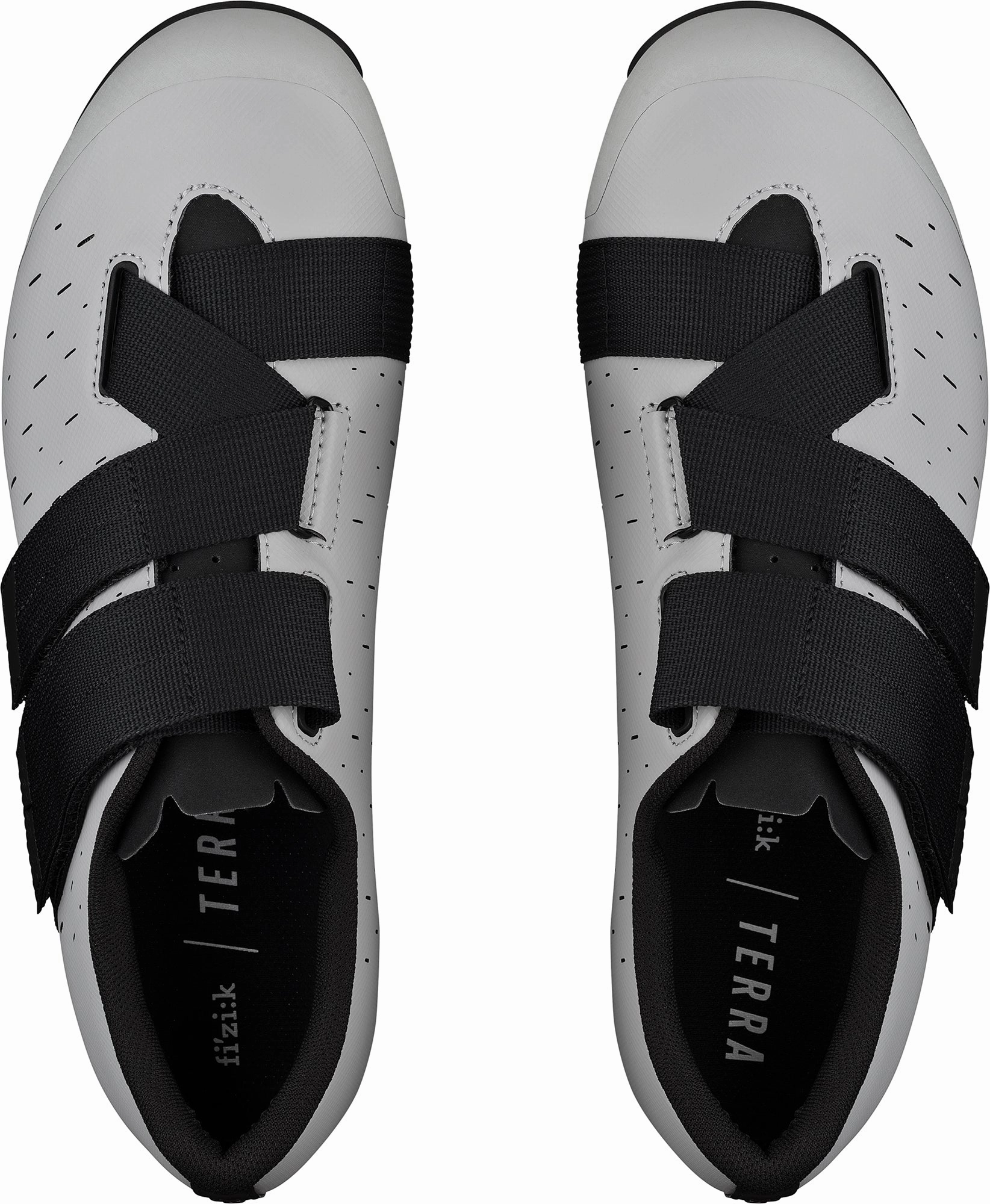 Motion control Anti Microbial Lining Fizik X4 Terra Powerstrap Mens Road Cycling Shoes - Grey