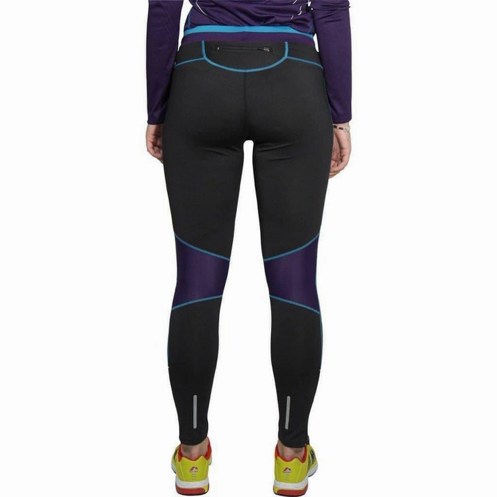 Double Layer Breathable Weave More Mile Prime Womens Long Running Tights - Black