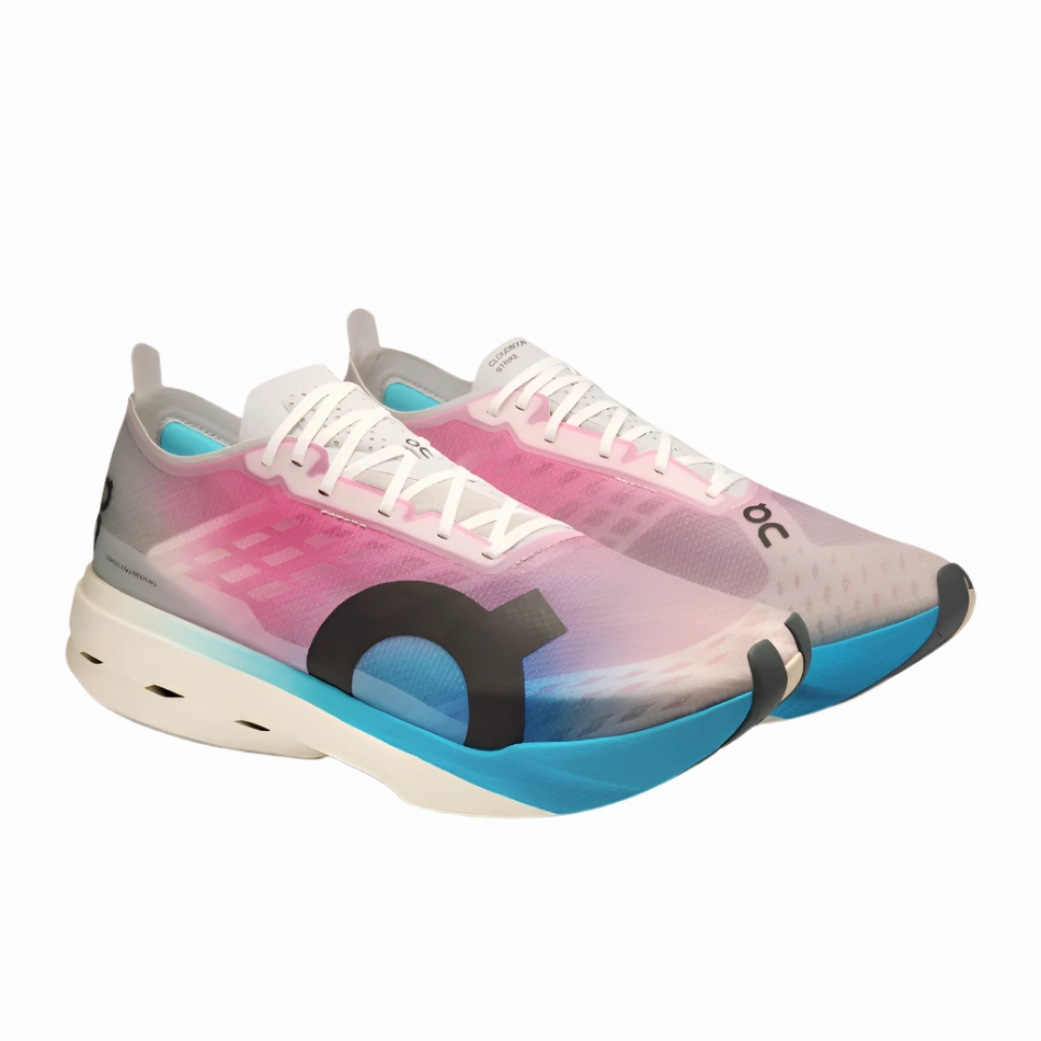 titanium - reinforced shoes fitness goal achievement On Men's Cloudboom Strike Running Shoes in White/Horizon AW25