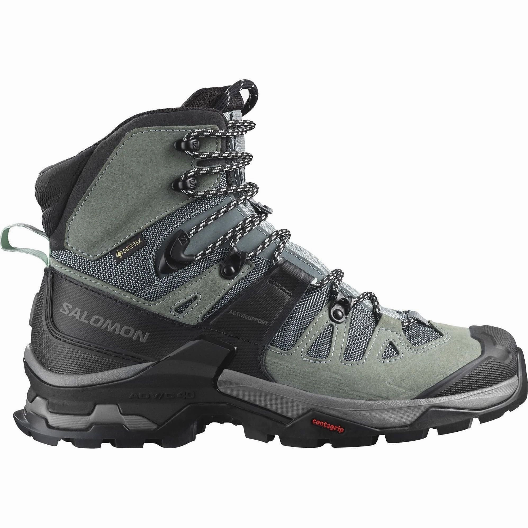Plant Based Materials Comfort Tongue Salomon Quest 4 GORE-TEX Womens Walking Boots - Grey
