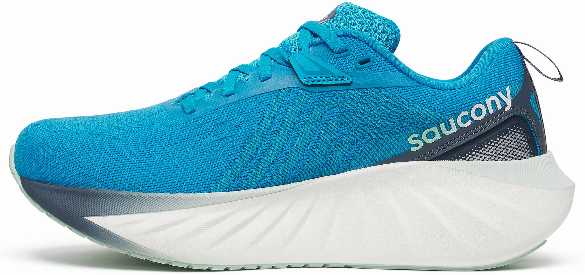 Saucony Triumph 22 Womens Running Shoes - Blue traction - enhanced shoes Adaptive Comfort