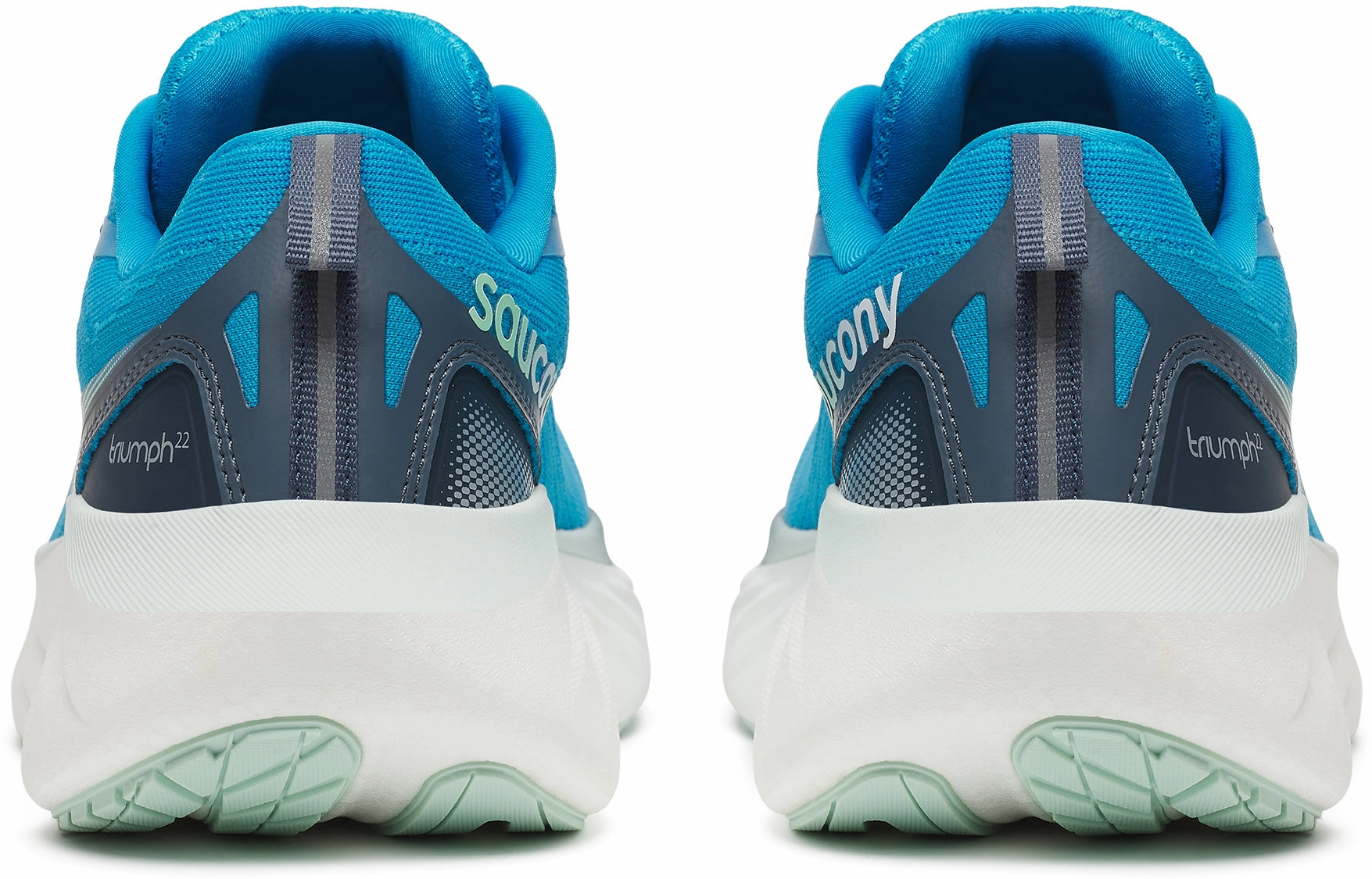 Adaptive Lace Lock Pressure Distribution Saucony Triumph 22 Womens Running Shoes - Blue