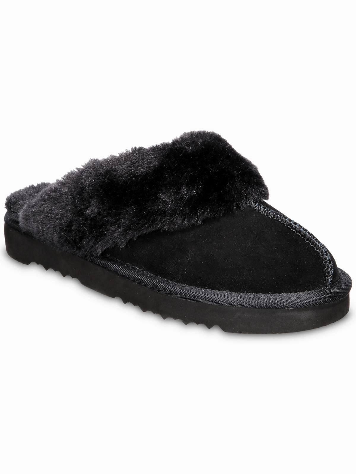Rosiee Womens Supercomff Faux Fur Slide Slippers Reliable Function Heel Support