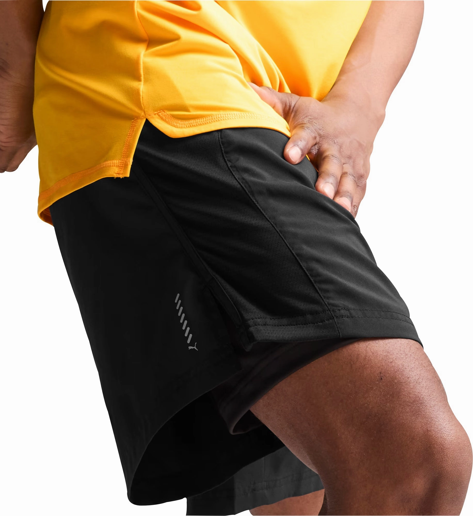 Puma Run Favourite Velocity 2 In 1 Mens Running Shorts - Black Wear Resistant Fabric Beach-Ready Look