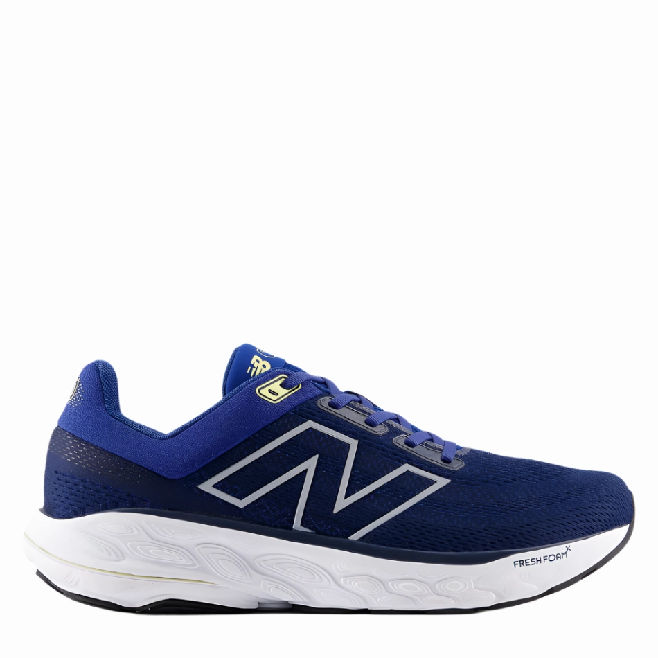 New Balance Men's 860 V14 2E Wide Fitting Running Shoes in Galaxy Blue/NB Navy/Winter Grass hybrid design standard - fit