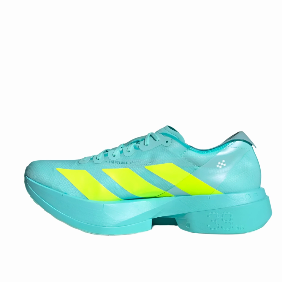 cushioning - shoes Breathable Sole Adidas Men's Adizero Adios Pro 4 Running Shoes in Flash Aqua/Lucid Lemon/Mint Ton AW25