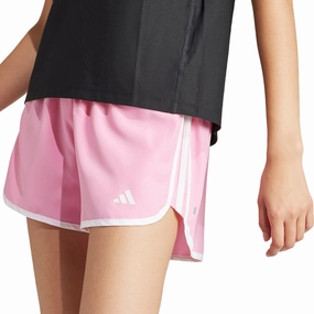 Gusseted Crotch Design Hypoallergenic fabric adidas 3 Inch Marathon 20 Womens Running Shorts - Pink