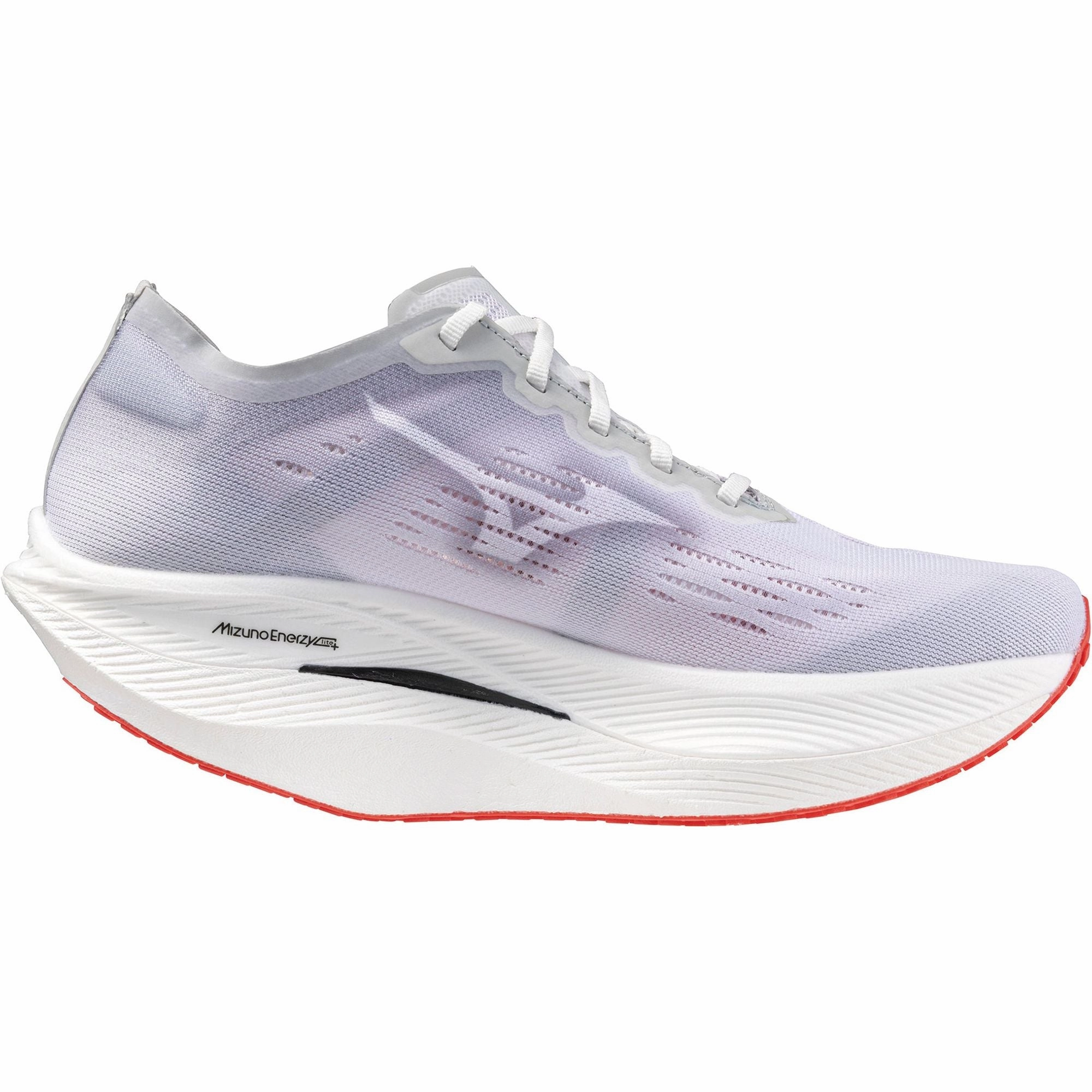 Airflow Engineered Upper Ventilated Airflow Design Mizuno Wave Rebellion Pro 2 Mens Running Shoes - White