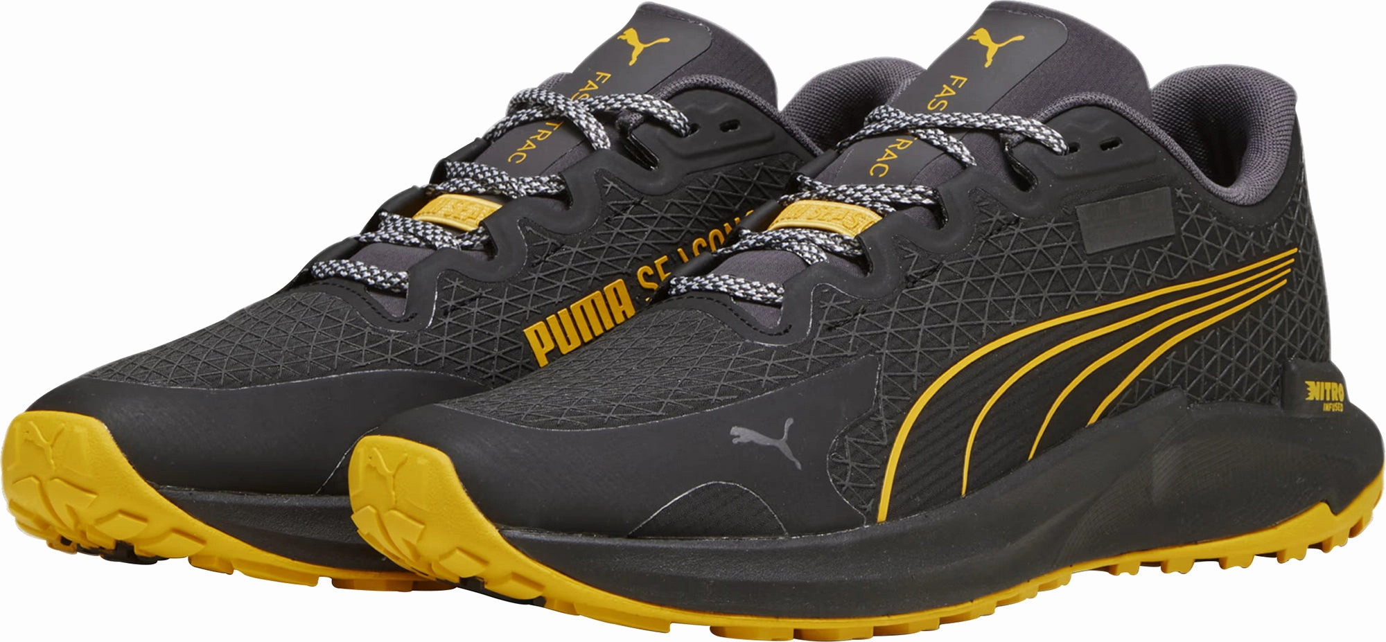 Puma Fast-Trac Nitro GORE-TEX Mens Trail Running Shoes - Black arch - supported shoes