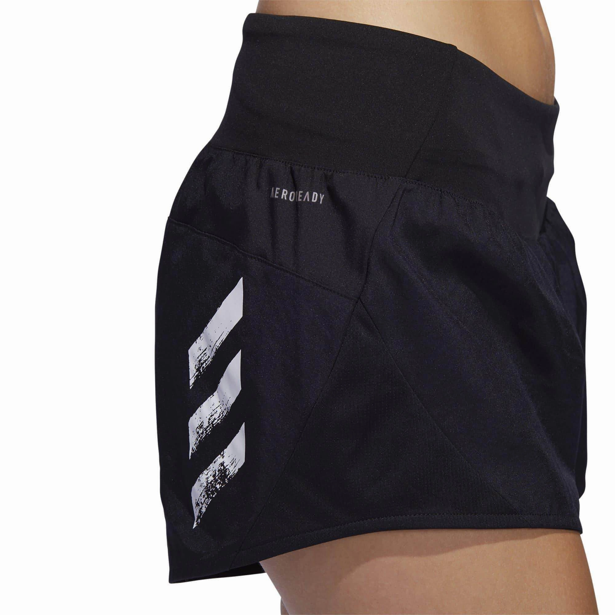 adidas Run It 3 Inch Womens Running Shorts - Black No Wrinkle