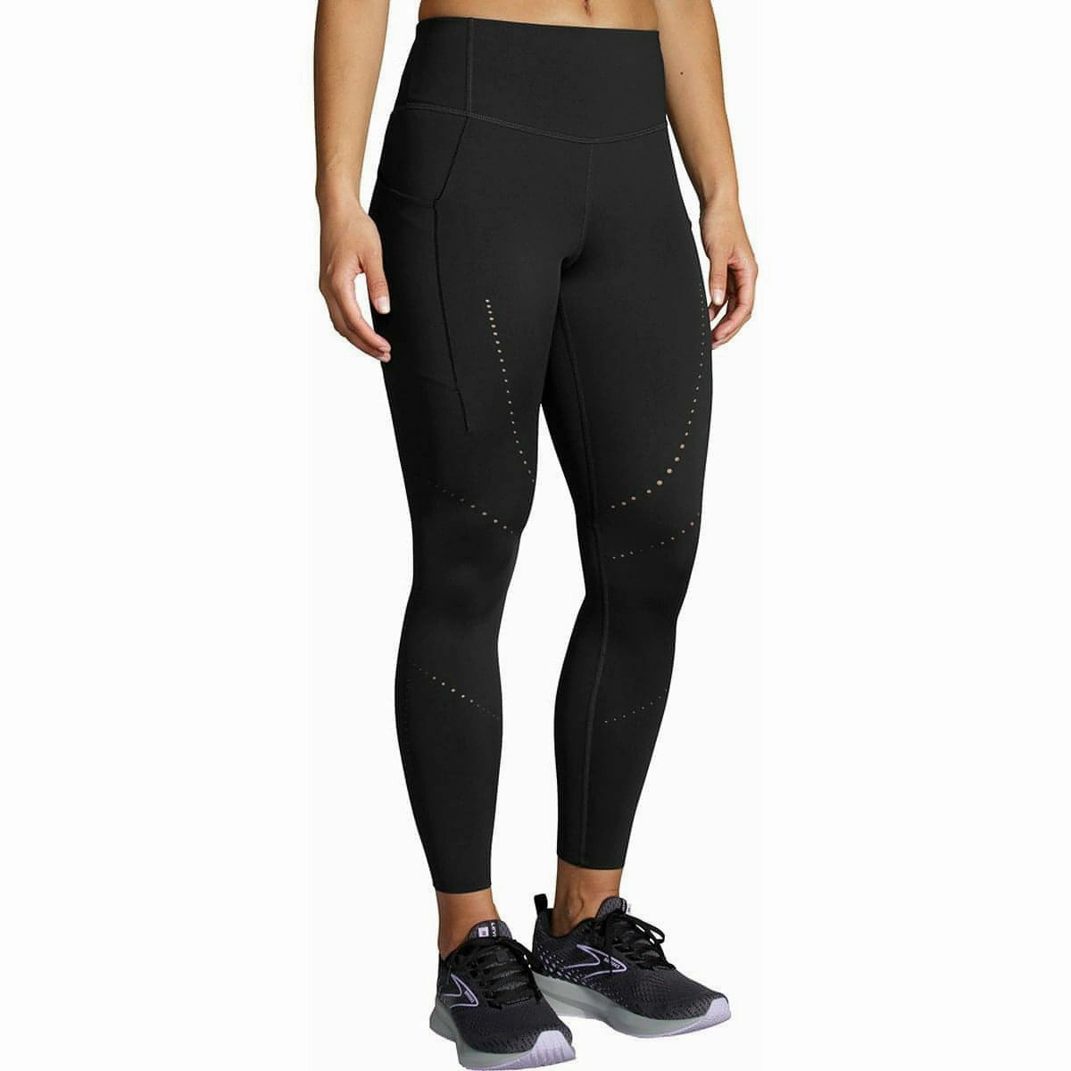 Brooks Method Womens 7/8 Running Tights - Black Flexible Layers Perfect Fit Flex