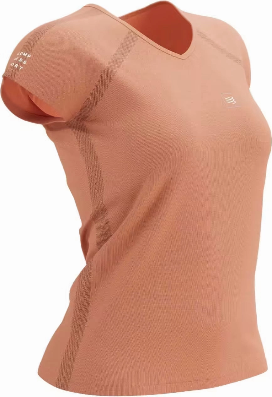 Compressport Training Short Sleeve Womens Running Top - Orange Unisex style