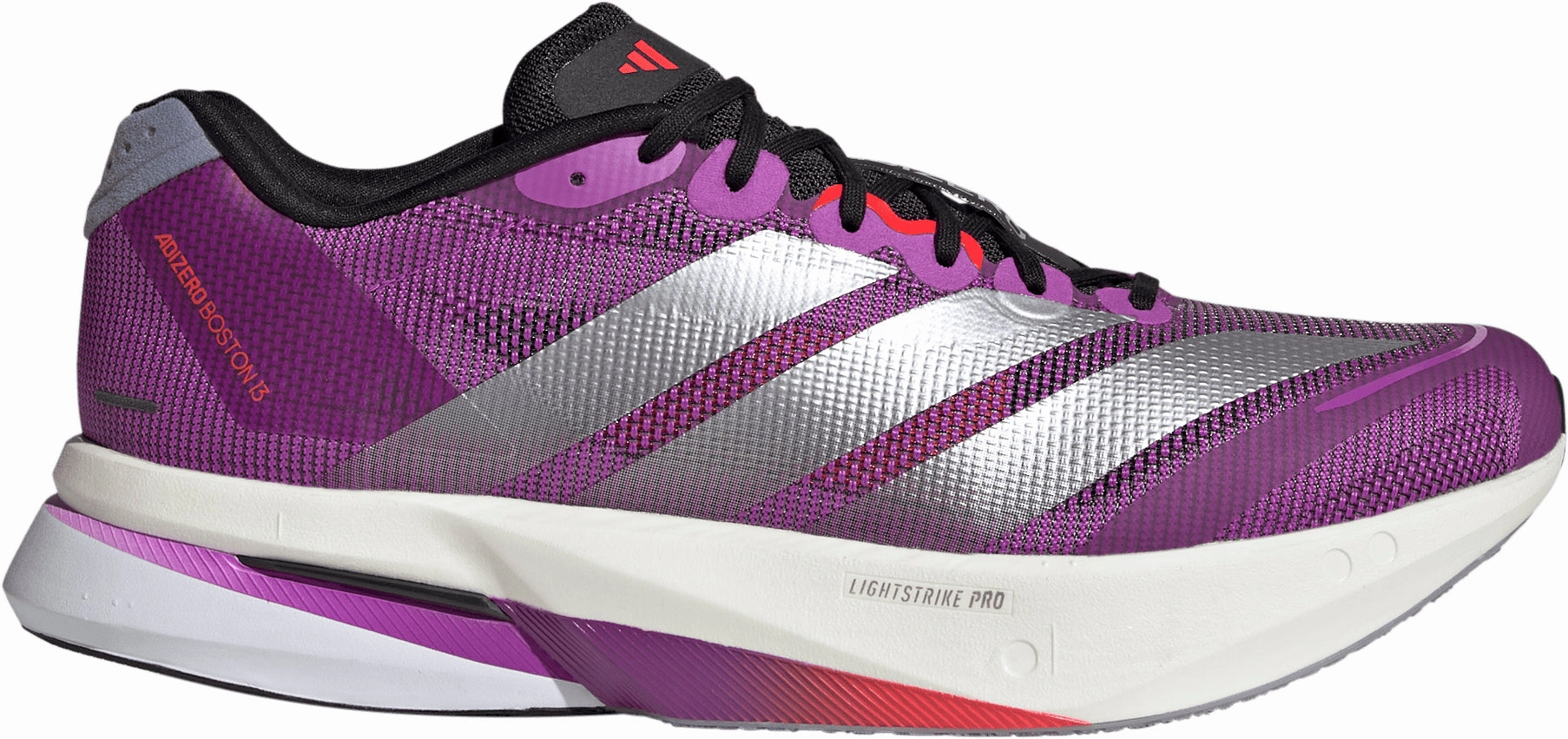 adidas Adizero Boston 13 Mens Running Shoes - Purple Multi directional traction