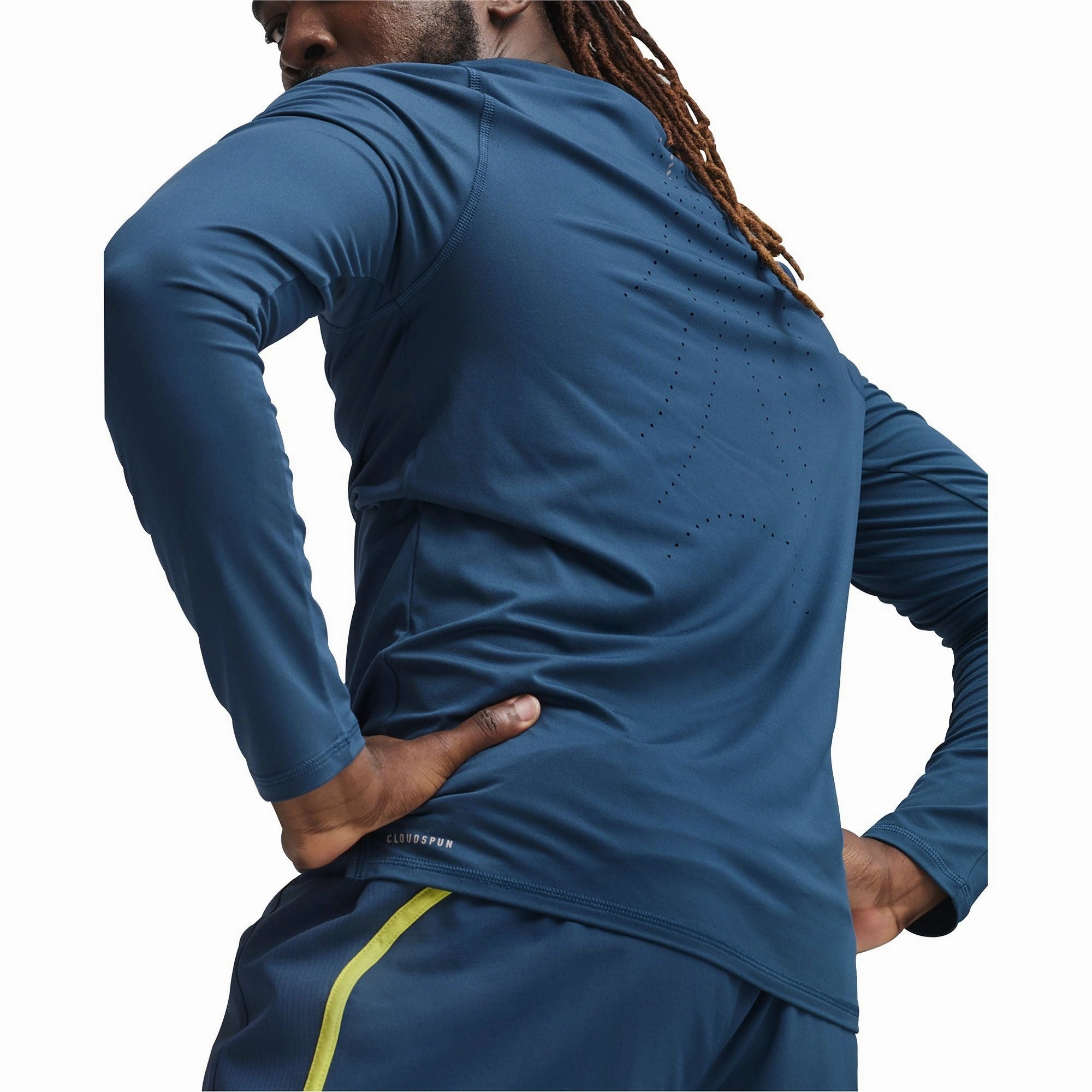 Dancing Retro Puma Run Cloudspun Long Sleeve Mens Running Top - Blue