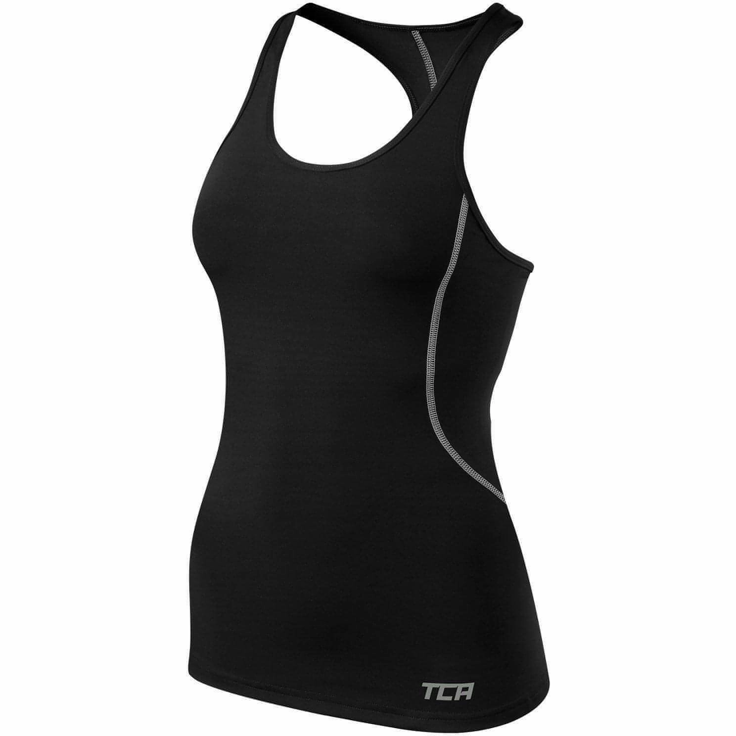Character TCA Pro Performance Womens Running Vest Tank Top - Black