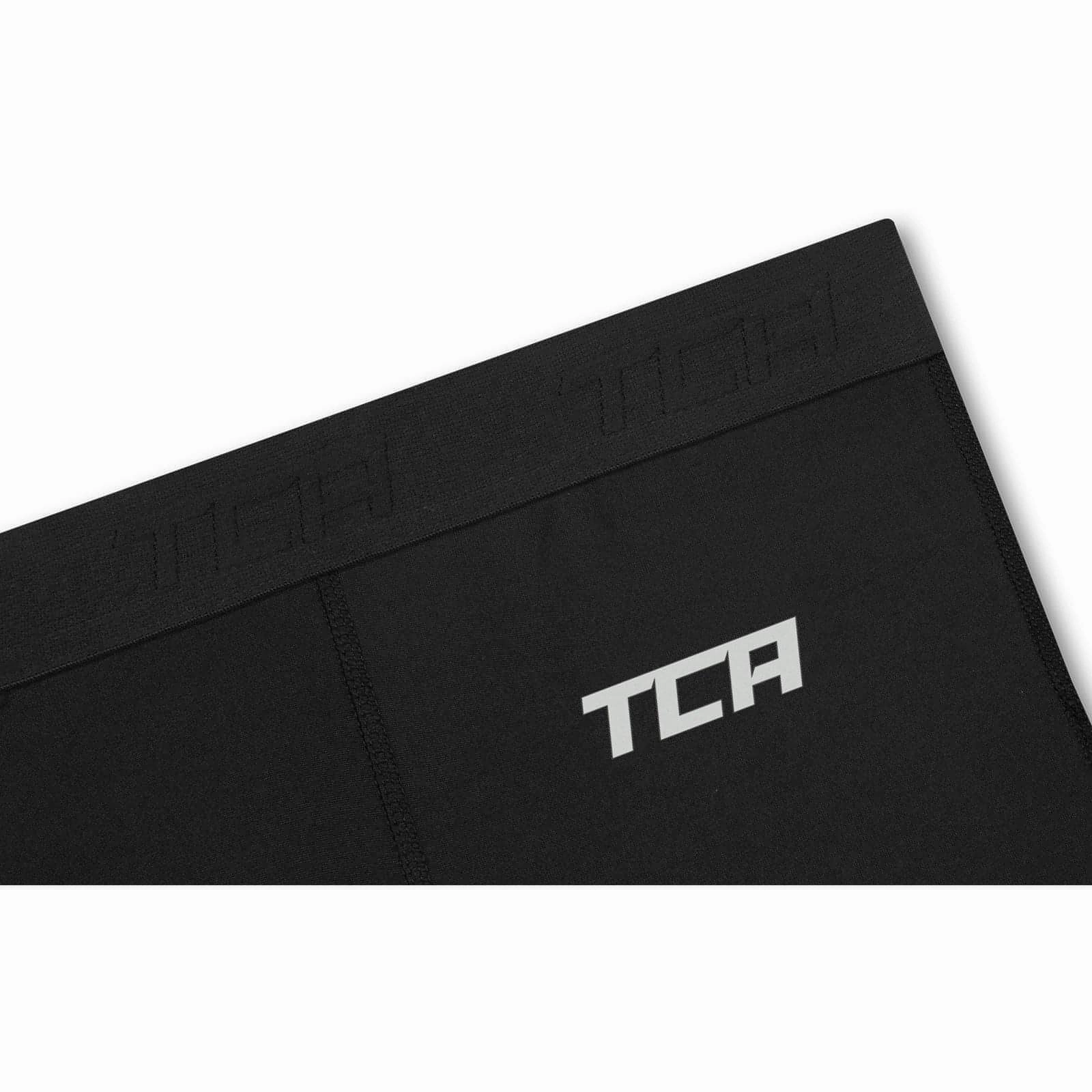 Flatlock Seams TCA Pro Performance Endurance Womens 3/4 Capri Running Tights - Black