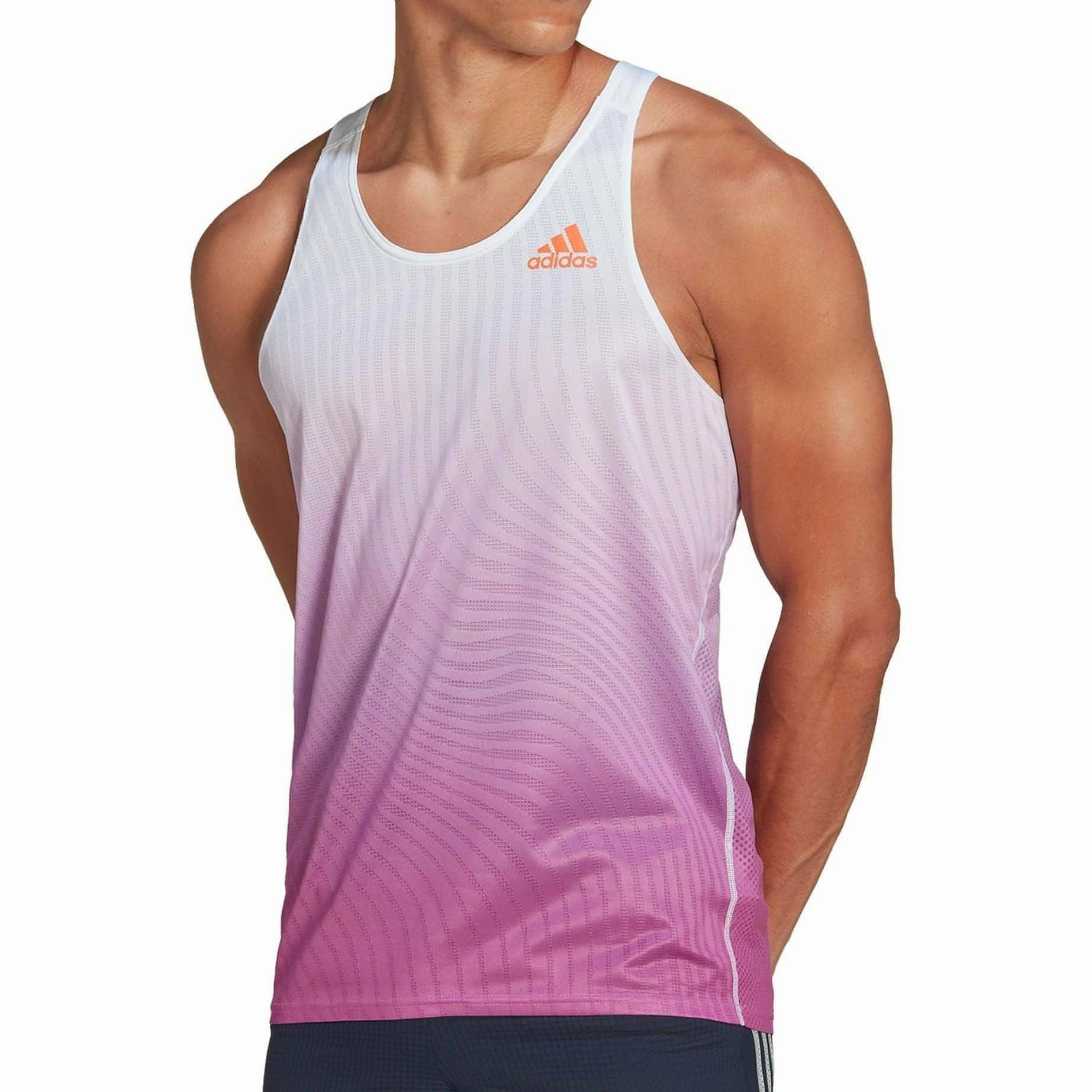 adidas Adizero Engineered Mens Running Vest - Purple concept look