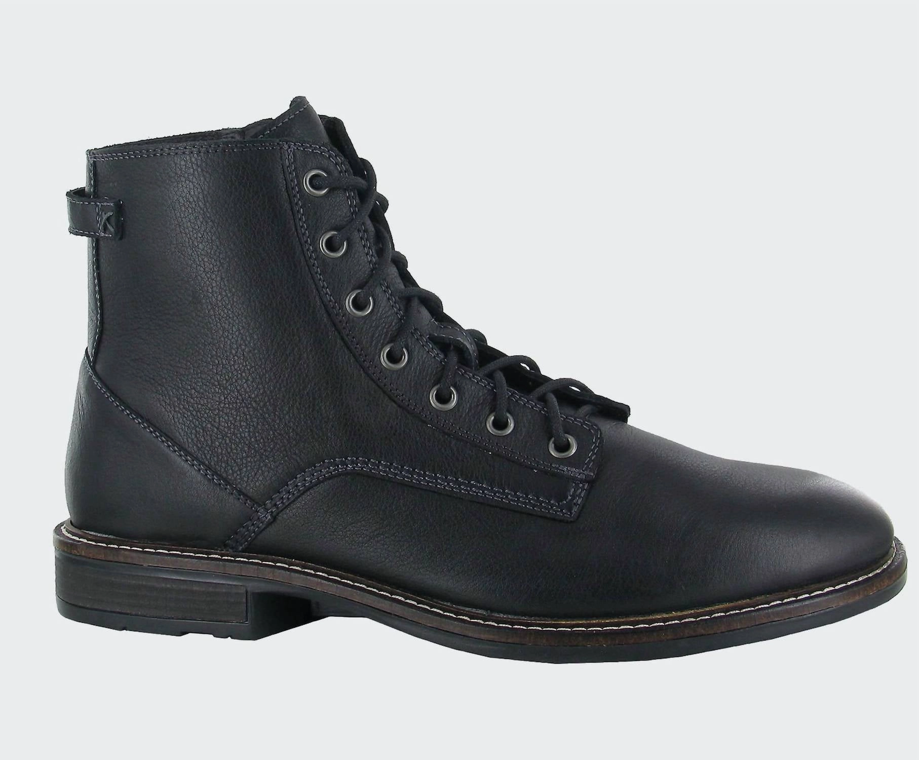Men Superior Lace Up Boot In Black Soft Leather - Ba6 Built Tough High   Quality