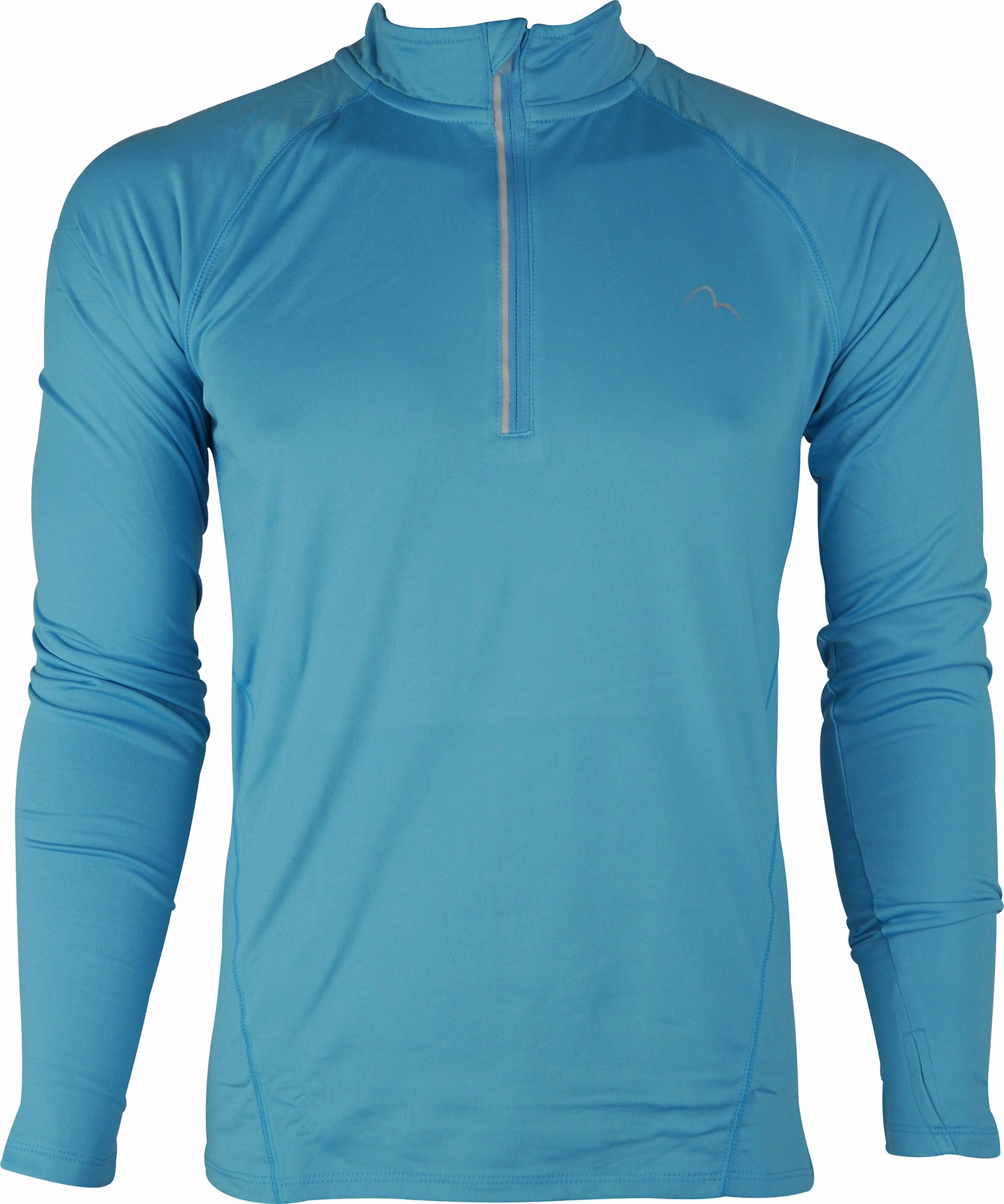 More Mile Vivid Half Zip Long Sleeve Mens Running Top - Blue Model