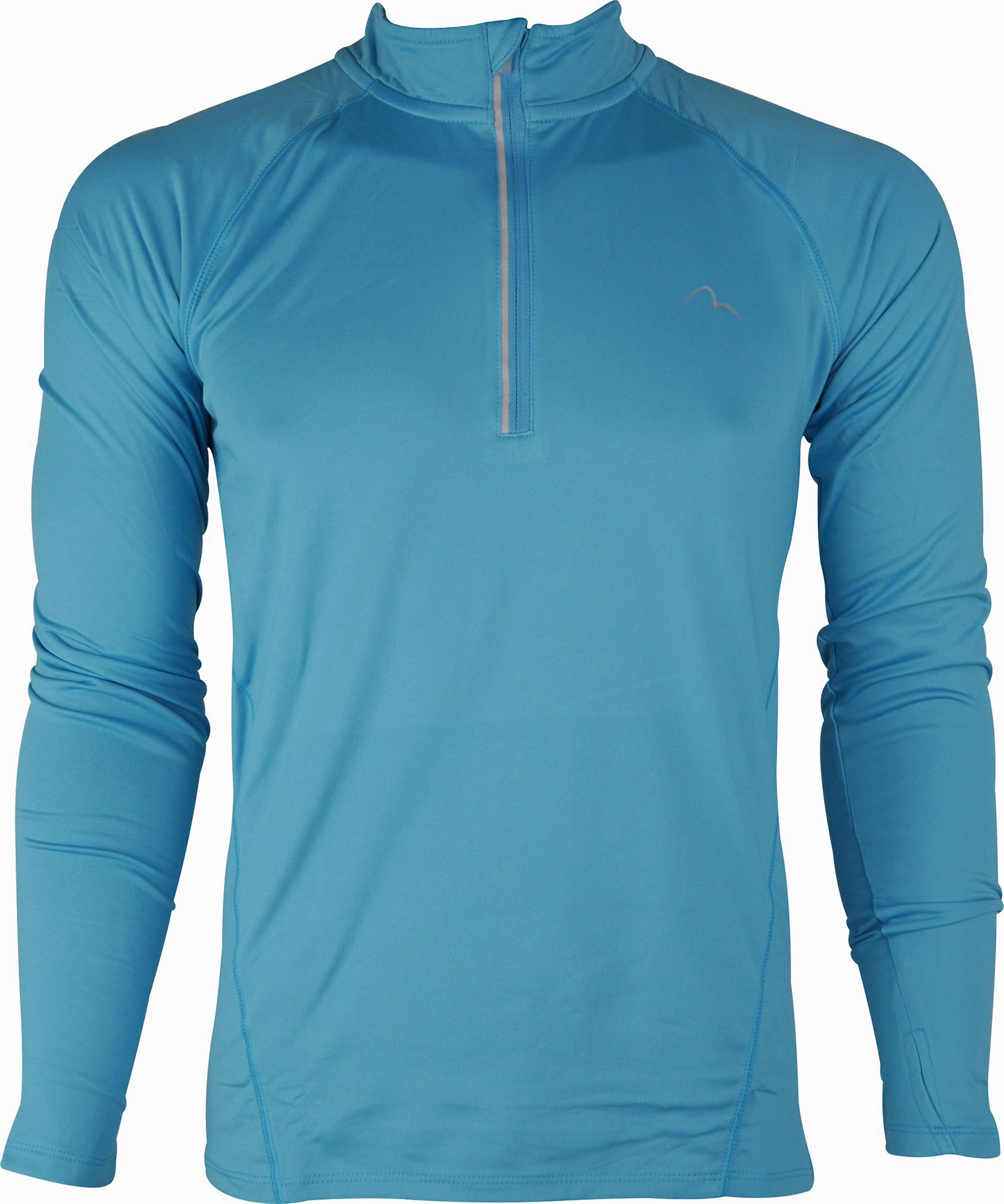 Picnic More Mile Vivid Half Zip Long Sleeve Mens Running Top - Blue