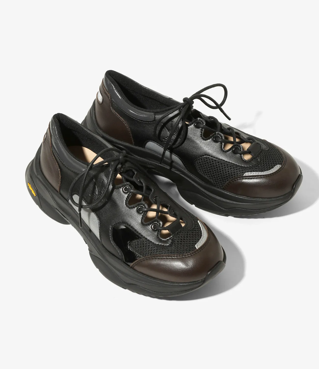 Gillie Sneakers ?C?Black Synthetic Leather Performance Wear